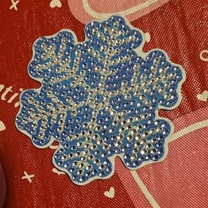 Reserve 3MM Handmade Blue Rhinestone Snowflake Magnet